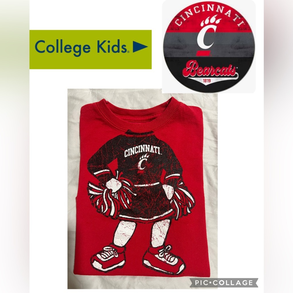 😊Red Cincinnati Bearcats Long Sleeve Tee
